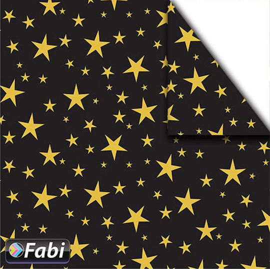 Fabi Cardboard Double Sided Black Αστέρια 50x70cm