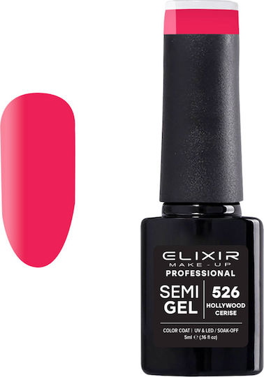 Elixir Semi Gel Halb-permanenter Nagellack 526 Hollywood Cerice 5ml 1Stück