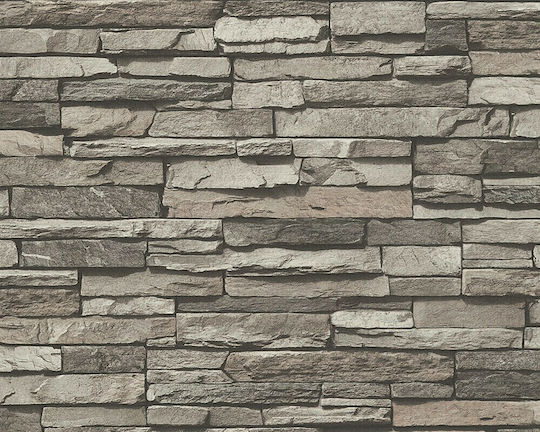 Тапет за Стена Wood Stone Винил Сив 1000x53см Тапет за Стена Wood Stone Винил Сив 1000x53см
