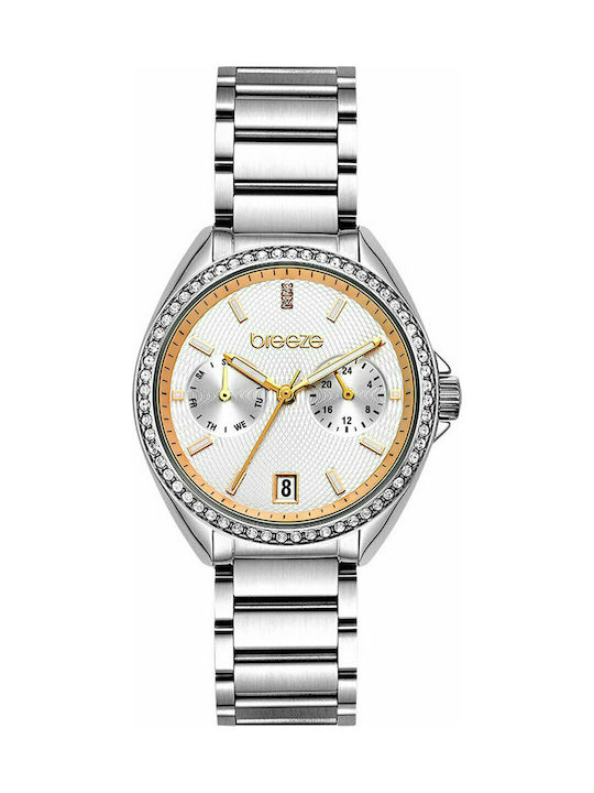Breeze Royalisse Crystals Uhr mit Silber Metallarmband