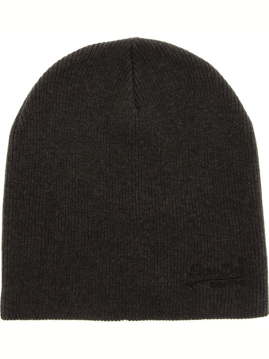 Beanie Ανδρικός Σκούφος με Rib Πλέξη σε Γκρι χρώμα
