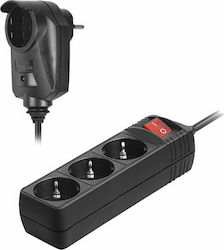 Sonora S1PSB301 4-Outlet Power Strip with Surge Protection 1.5m Black