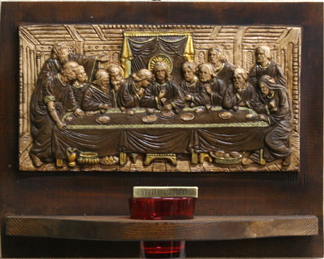 Marhome Wooden The Last Supper Icon 32.5x24.5cm