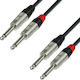 Adam Hall Cable 2x 6.3mm male - 2x 6.3mm male 0.3m (56101-050)