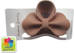 AGC Hair Clip with Bow Brown 1pcs