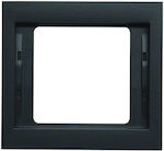 Hager K.1 Vertical Switch Frame 1-Slot Black 13137006