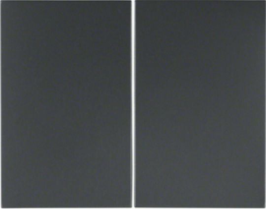 Hager K.1 Lighting Switch Front Double Switch in Gray Color 14357006