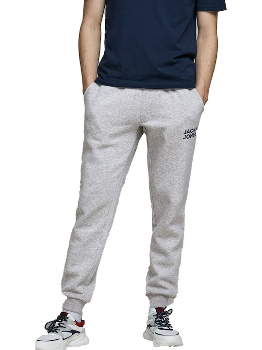 Jack & Jones Παντελόνι Φόρμας με Λάστιχο Γκρι