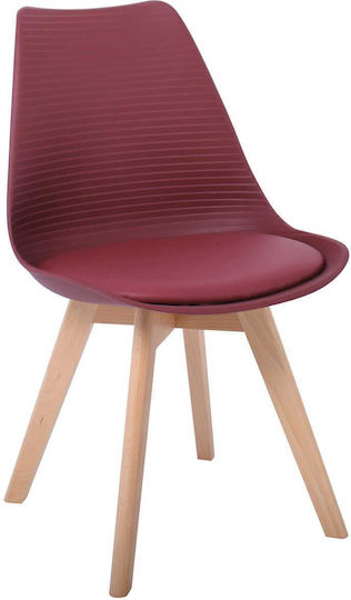 Martin Stripe Столички За кухня от полипропилен Бордо 4бр 49x56x82бр