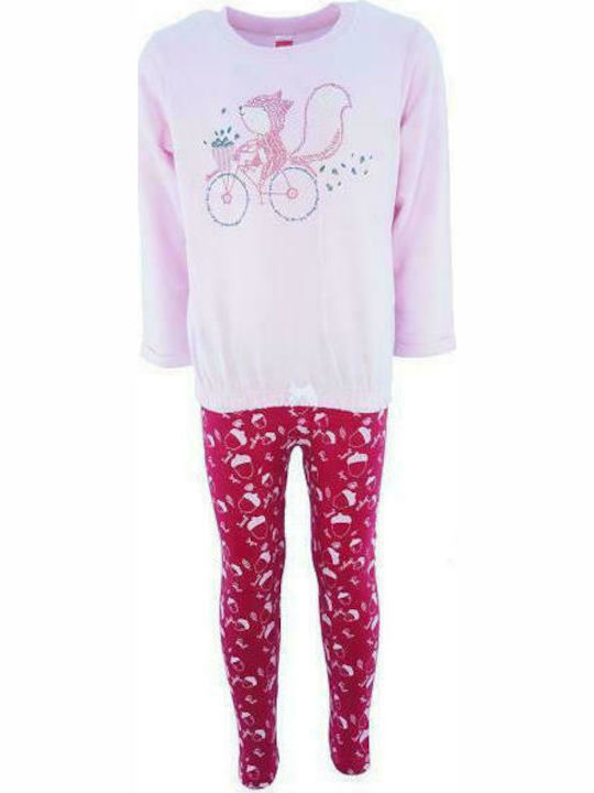 Joyce Kids Set with Leggings Winter 2pcs Pink