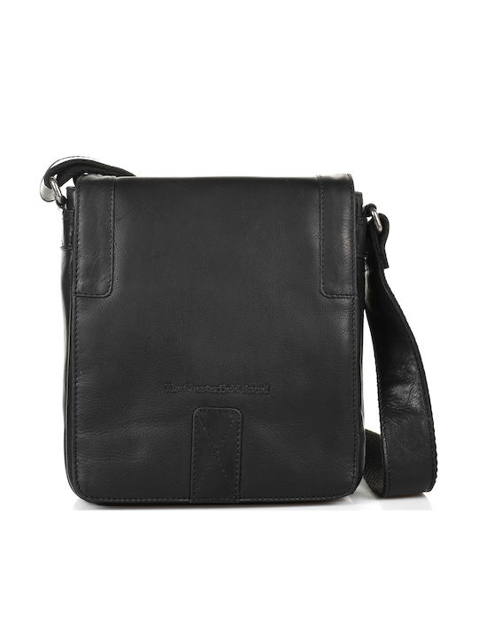 Leather Men's Bag Messenger Black