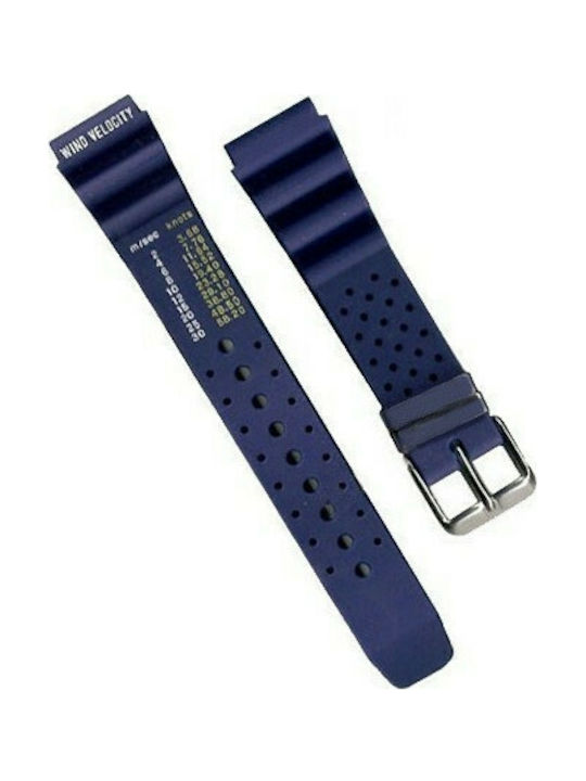 Tzevelion Rubber Strap Navy Blue 24mm