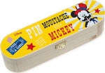 Taufgeschenk mit Federmäppchen Mickey Carnival aus Holz