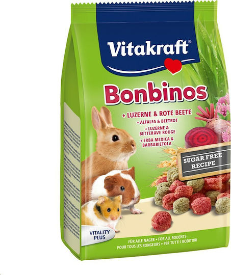 Vitakraft Vitakraft Behandelt Für Meerschweinchen Hase Eichhörnchen Hamster Mit Karotte Bonbinos 40gr