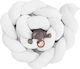 Baby Oliver Braided Inside White Crib Bumper 18x200cm