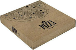 Disposable Pizza Paper Box Kraft 36x36x4.2cm 100pcs Microwelle