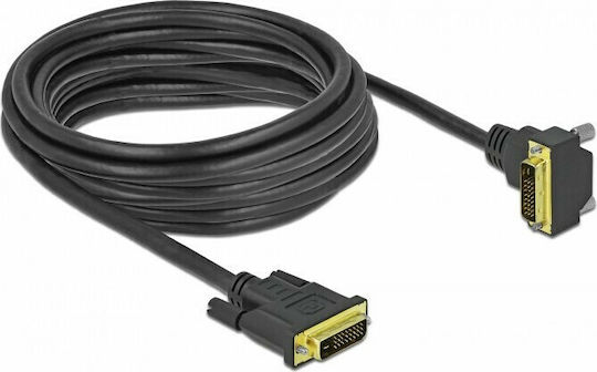 DeLock Cablu DVI-D Male - DVI-D Male 5m Negru (85896)