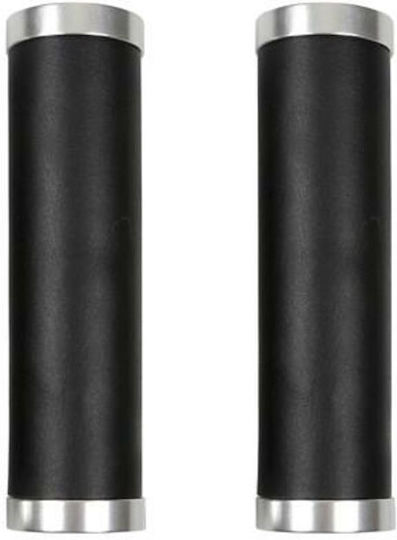 Lampa L9281.2 Fahrradlenkergriffe in Schwarz Farbe 127mm aus Leder