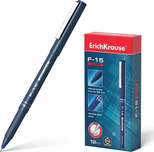 ErichKrause F-15 Fineliner Zeichenmarker 0.6mm Blau