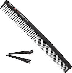 Sibel Pieptene De Păr Negru Carbon Line 22,2cm