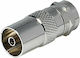 Edision Μετατροπέας F-Connector male σε Coaxial female Ασημί 1τμχ 07-00-0102