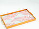 Mpoutlas Decorative Metallic Tray Tropical Rectangular 48x30x3.5cm