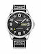 Curren Men's Watch 45mm Battery with Black Leather Strap