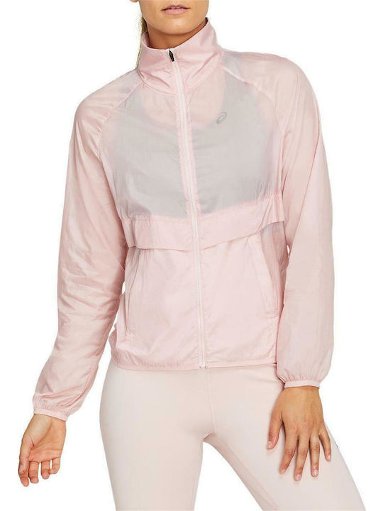 Women's Running Short Sports Jacket for Spring or Autumn Pink