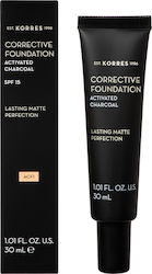 Korres Activated Charcoal Corrective Mousse Make Up SPF15 ACF1 30ml