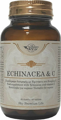 Sky Premium Life Echinacea & C 500mg Supplement for Immune Support 60 tabs