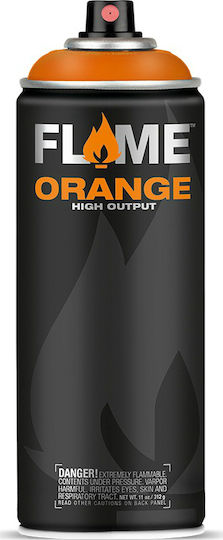 Flame Paint Σπρέι Βαφής Flame Orange Ακρυλικό με Ματ Εφέ Aqua 400ml