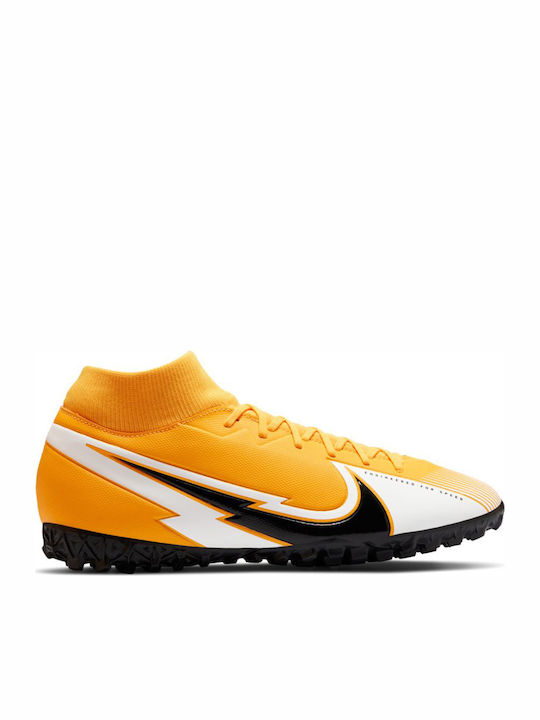 Nike Mercurial Superfly 7 Academy TF Ψηλά Ποδοσφαιρικά Παπούτσια με Σχάρα Laser Orange / Black / White