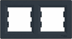 Schneider Electric Asfora Switch Frame 2 Positions Horizontal Installation in Black Color EPH5800271