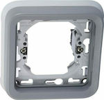 Legrand Plexo Switch Frame 1 Position Vertical Installation Recessed IP55 in Gray Color 069682