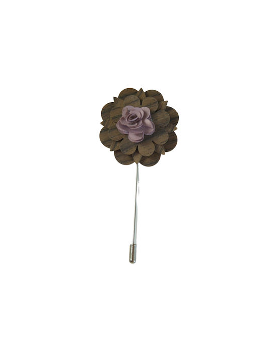 Wooden Petal Pin Purple