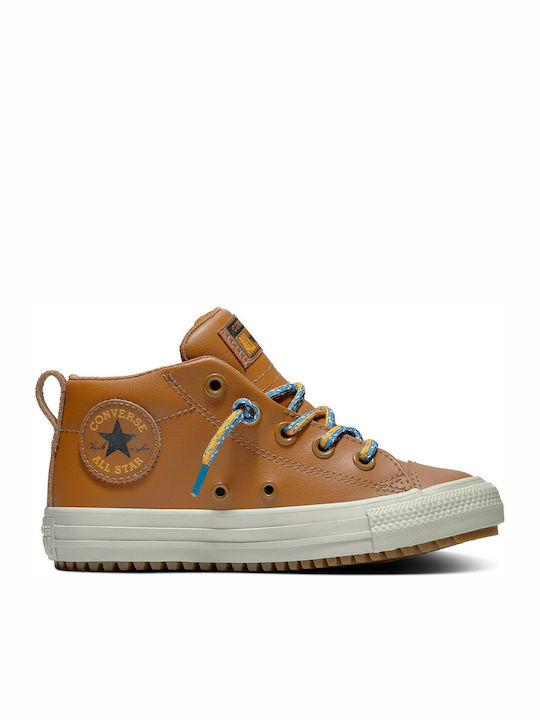 Converse Παιδικά Sneakers High Chuck Taylor All Star Street Boot Ανατομικά Ταμπά