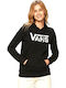 Classic V Women's Sweatshirt Hooded Black