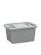 Kis Bi-Box Plastic Storage Box with Lid Gray 36.5x26x19cm