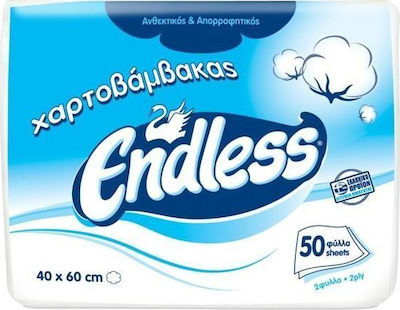 Endless Χαρτοβάμβακας Ιατρικής Χρήσης Χαρτοβάμβακας 50 Φύλλων 40cm x 60cm