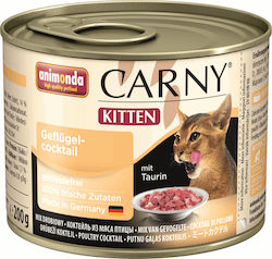 Animonda Carny Kitten Wet Food for Kittens In Can with Poultry Πατέ 1pc 200gr