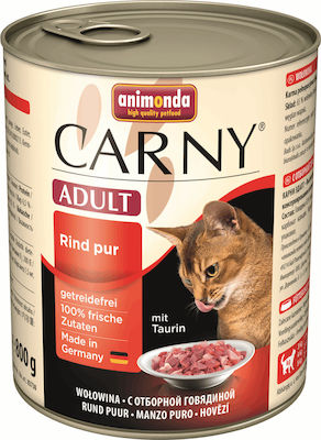 Animonda Carny Adult Wet Food for Adult Cats In Can with Beef Πατέ 1pc 800gr