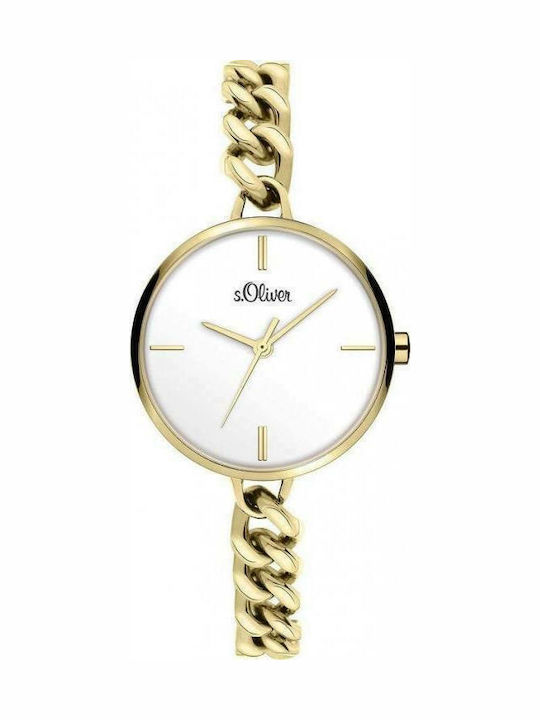 s.Oliver Women's Watch with Gold Metal Bracelet