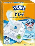 Swirl Y64 Vacuum Cleaner Bags 4pcs Compatible with BlueSky / LG / Samsung / Sencor / Tristar Vacuum Cleaners