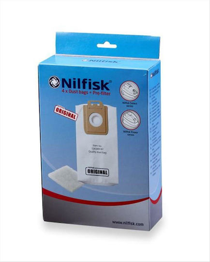 Nilfisk SELECT 4 Staubsaugerbeutel 4Stück Kompatibel mit Staubsauger Nilfisk