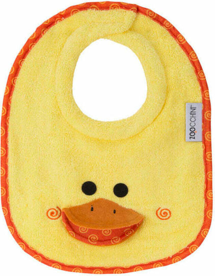 Zoocchini Puddles the Duck Bib Fabric with Hoop & Loop Fastener Yellow for 6 m+