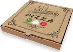 Disposable Pizza Paper Box 22x22x4.2cm 100pcs Microwelle