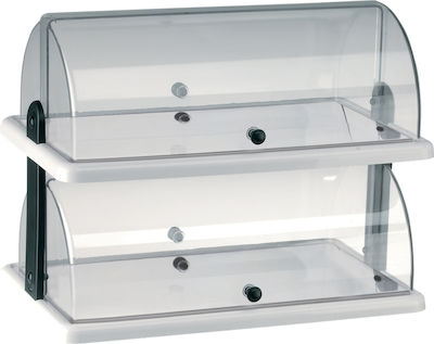 Abert 2-Level Roll Top Refrigerated Display Case L50xD30.5xH39cm