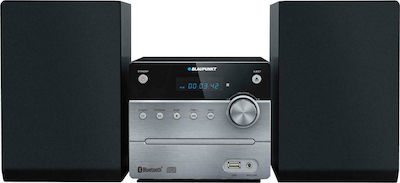 Blaupunkt Ηχοσύστημα 2.2 MS12BT 10W με CD / Digital Media Player και Bluetooth Ασημί