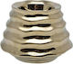 Art et Lumiere Candle Holder suitable for Tealights Ceramic in Gold Color 1pcs