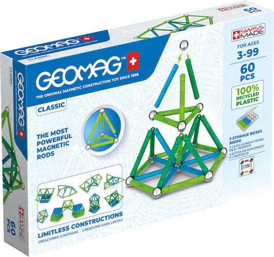 Geomag Магнитна Конструктивна Игра Classic за Деца 3+ години+ Години